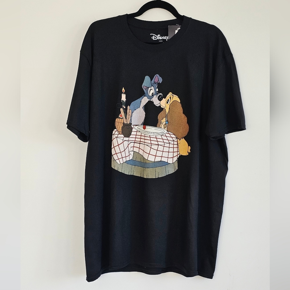 PrettyLittleThing Black Disney Lady and the Tramp Graphic Tee